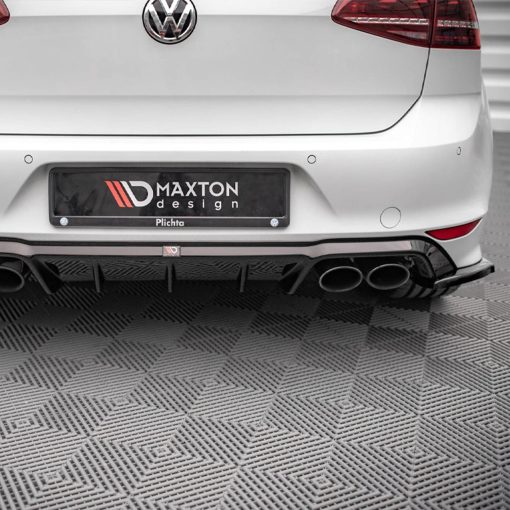 Maxton Design Volkswagen Golf R V4 Rear Side Splitters In Gloss Black (Mk7) - Image 2