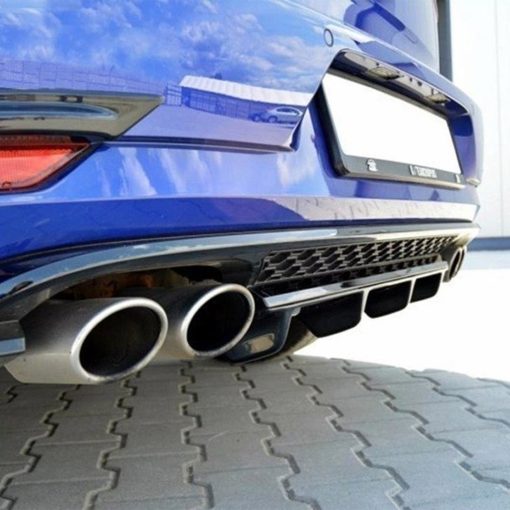 Maxton Design Volkswagen Golf R Central Rear Diffuser In Gloss Black (Mk7.5) - Image 2