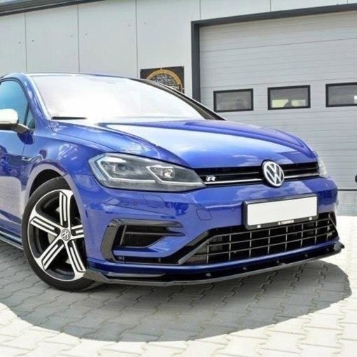 Maxton Design Volkswagen Golf R V1 Front Splitter In Gloss Black (Mk7.5) - Image 2