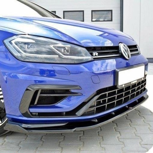 Maxton Design Volkswagen Golf R V1 Front Splitter In Gloss Black (Mk7.5) - Image 3