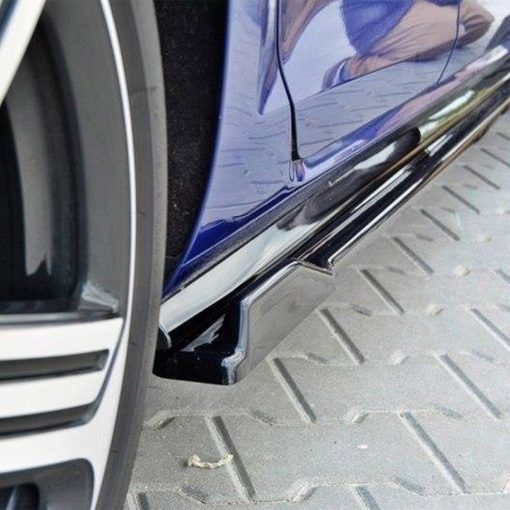 Maxton Design Volkswagen Golf R V1 Side Skirts In Gloss Black (Mk7.5) - Image 2