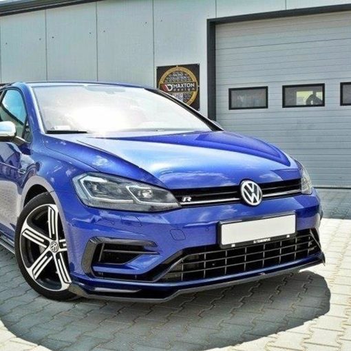 Maxton Design Volkswagen Golf R V2 Front Splitter In Gloss Black (Mk7.5) - Image 2