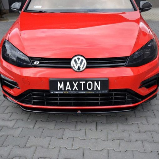 Maxton Design Volkswagen Golf R V5 Front Splitter In Gloss Black (Mk7.5) - Image 2