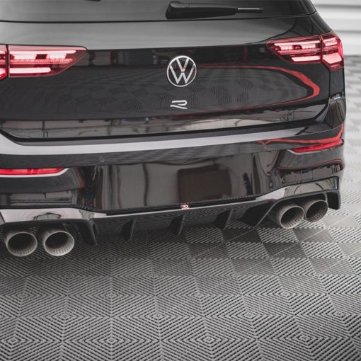 Maxton Design Volkswagen Golf R V1 Rear Diffuser In Gloss Black (Mk8) - Image 3