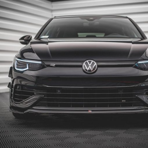 Maxton Design Volkswagen Golf R V6 Front Splitter In Gloss Black (Mk8) - Image 2