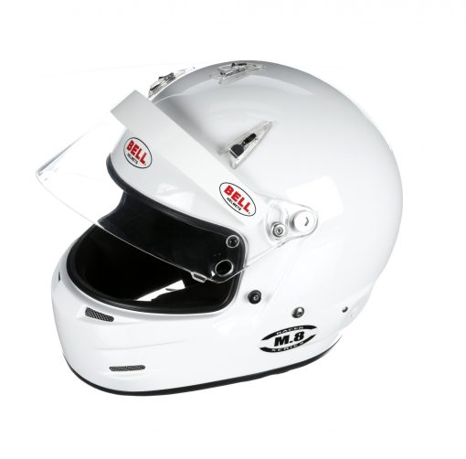 Bell M8 Racing Helmet-White Size 2X Extra Small - Image 5