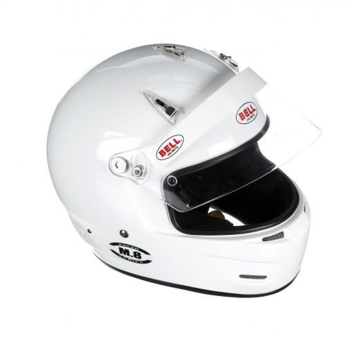 Bell M8 Racing Helmet-White Size 2X Extra Small - Image 6