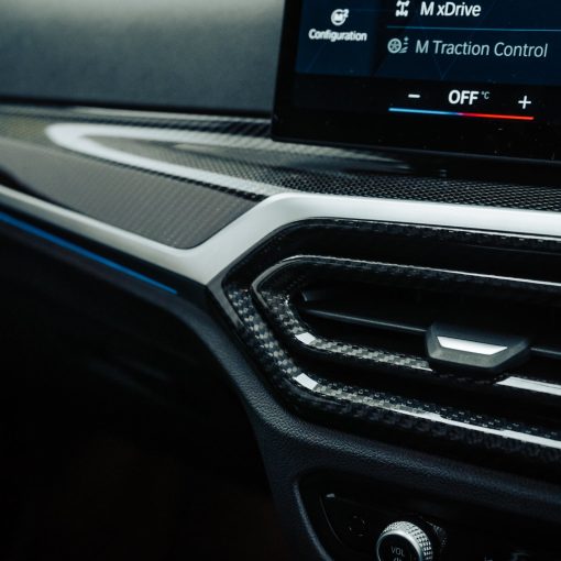 SHFT BMW G80 M3, G82 M4 & G87 M2 LCI Interior Inner Air Vent Trim In Gloss Carbon Fibre - Image 4