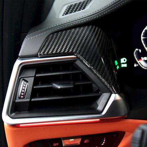 SHFT BMW M3/M4 Interior Air Vent Trim In Gloss Carbon Fibre (G80/G82/G83 Pre-LCI) - Image 3