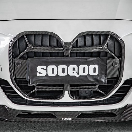 SooQoo BMW 4 Series G22 G23 Front Splitter In Gloss Carbon Fibre - Image 5