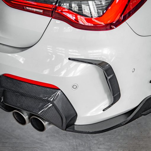 SooQoo BMW G22 G23 4 Series Front & Rear Bumper Inserts In Gloss Carbon Fibre - Image 4