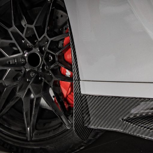 SooQoo BMW G80 M3 Front Mud Flaps In Gloss Carbon Fibre - Image 3