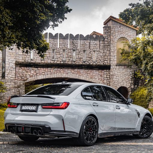 SooQoo BMW G80 G81 M3 Side Skirts In Gloss Carbon Fibre - Image 4