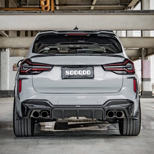 SooQoo BMW F97 X3M SQ Roof Spoiler In Gloss Pre Preg Carbon Fibre (2019+) - Image 4