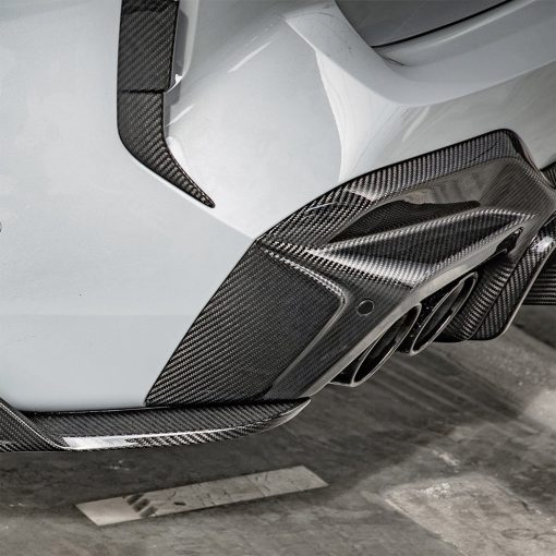 SooQoo BMW F97 X3M LCI SQ 3 Piece Rear Diffuser In Gloss Pre Preg Carbon Fibre (Facelift 2022+) - Image 3