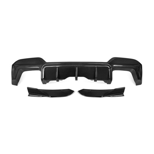 SooQoo BMW F97 X3M LCI SQ 3 Piece Rear Diffuser In Gloss Pre Preg Carbon Fibre (Facelift 2022+) - Image 6