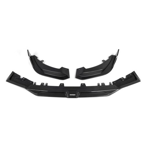 SooQoo BMW X3M F97 & X4M F98 LCI Front Splitter In Gloss Pre Preg Carbon Fibre (Facelift 2022+) - Image 8