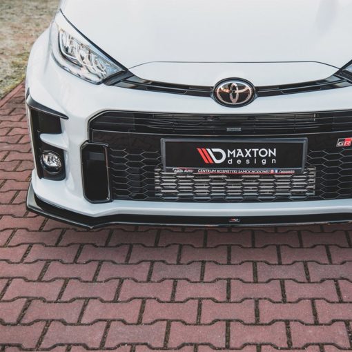 Maxton Design Toyota GR Yaris V1 Front Splitter In Gloss Black (Mk4) - Image 3