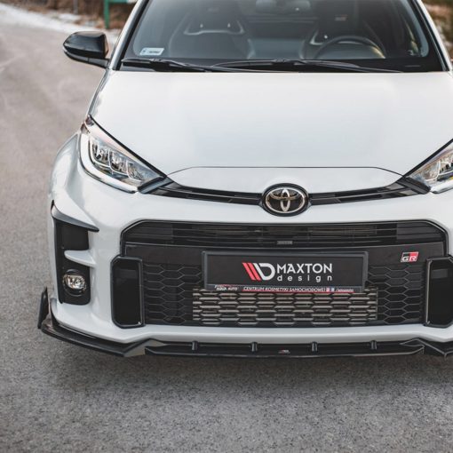 Maxton Design Toyota GR Yaris V2 Front Splitter + Flaps In Gloss Black (Mk4) - Image 3