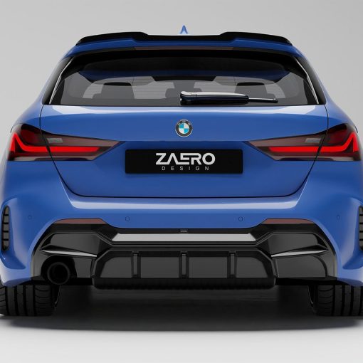 ZAERO Design BMW 1 Series Single Exit EVO-1 Rear Diffuser In Gloss Black (F40 116i, 116d, 118i, 118d M Sport) - Image 12