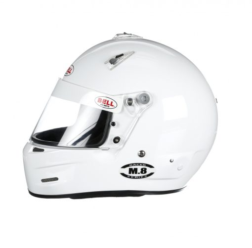 Bell M8 Racing Helmet-White Size 2X Extra Small - Image 2