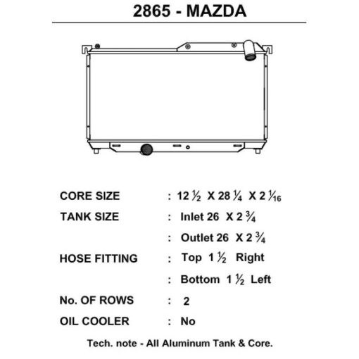 CSF 92-97 Mazda RX-7 Aluminum Radiator - Image 4