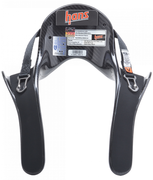 HANS Device Pro Ultra Lite Head & Neck Restraint Post Anchors Large 20 Degrees FIA ONLY