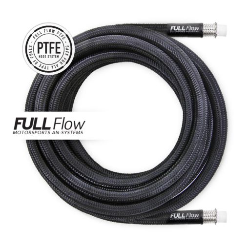 Nuke Performance Black Nylon PTFE Stainless Braided Fuel Hose - AN-8